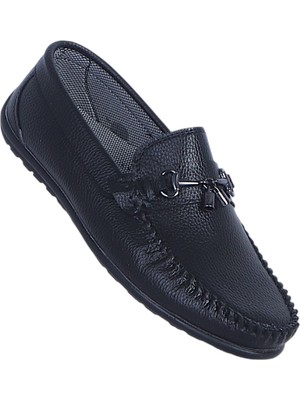 Ayakcenter Mnç T-206 Siyah Erkek Klasik Babet Ayakkabı