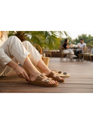 İnallar Ayakkabı Kadın Deniz Havuz Plaj Günlük Kullanıma Uygun Terlik