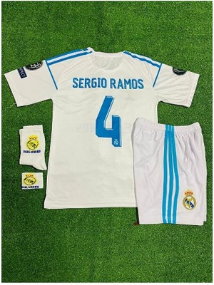 Portego R.madridd 2018 Kiev Şampiyonlar Ligi Finali Sergio Ramos Çocuk Forması 4'lü Set (Armalı)