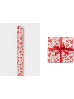 10’lu Kalp Desenli Pelur Kâğıt – 35X50 cm – Hediye Paketleme Kağıdı