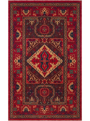 Cool Halı Mardin Kırmızı Etnik Desen El Dokuması Otantik Eski Yünlü Dört Mevsim Vintage Salon Ev Oda Halısı