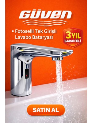 Güven Fotoselli Lavabo Bataryası(Tek Girişli)