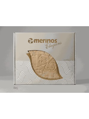 Merinos Elegans Çift Kişilik Battaniye Bej