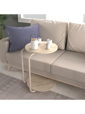 Vilinze Emr Tekerlekli Yuvarlak C Sehpa