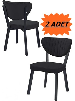 Flinder MD-1001 Siyah Elma 2'li Yemek Odası Sandalyesi, Mutfak, Bahçe, Balkon, Otel, Restoran, Cafe