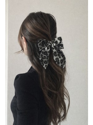 Katia & Bony Leopar Desenli Fiyonk Otomat Toka Mavi