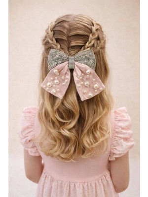 Katia & Bony Incili ve Taşlı Otomat Toka Açık Pembe