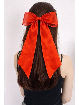 Tül Fiyonklu Otomat Toka Kırmızı