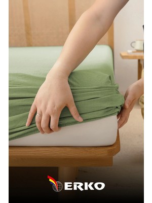 Erko Tekstil %100 Pamuklu Penye Lastikli Çarşaf | Tek Kişilik - Çift Kişilik - Battal Boy
