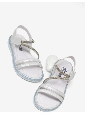 Tonny Black Çocuk Unisex Beyaz Çocuk Sim Detaylı Sandalet
