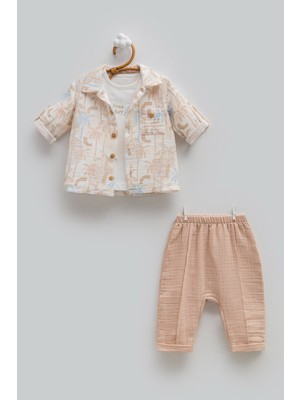 Caramell 3-18 Ay Arası Free Boy Üçlü Takım - Kahve