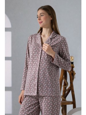 Likapashop Penye Uzun Kol Pijama Takımı 001352-04