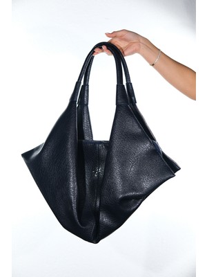 Luvi Rally Lacivert Grain Kadın Omuz Cantası