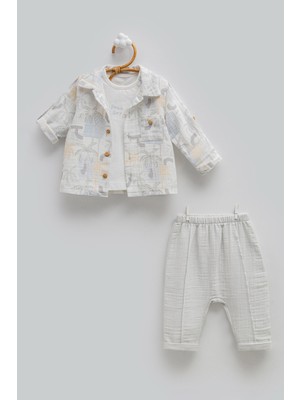 Caramell 3-18 Ay Arası Free Boy Üçlü Takım - Gri