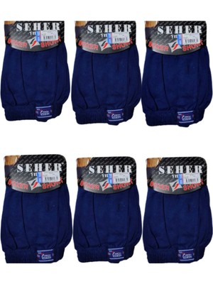 6 Lı Paket Seher Yıldızı Pamuklu Penye Düğmeli Erkek Boxer 0008
