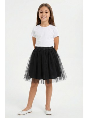 Kinderos Beli Lastikli Kız Çocuk Tütü Etek - 26Y 1621