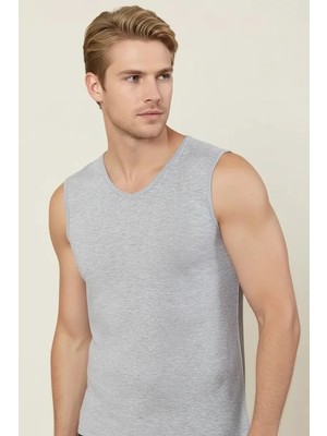 Liyuza Şahinler Erkek  Sıfır Kol V Yaka Likra Atlet E079