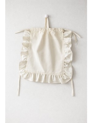 Feyza Design Fırfırlı Krem Ekmek Kesesi, Sıvı Geçirmez ve Leke Tutmaz Tasarım