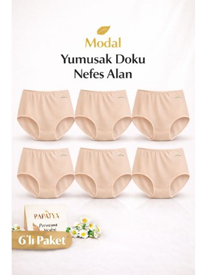 Qulat 1851 Premium Yüksek Bel Modal Külot 6’lı Paket – Konforlu & Toparlayıcı
