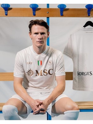 Portego Napoli 2025/26 Yeni Sezon Isimsiz Deplasman Forması (Whitegold)