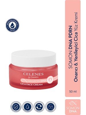 Celenes By Sweden Somon DNA PDRN Onarıcı & Yenileyici Cica Yüz Kremi, 50 ml
