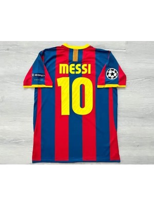 Portego Lionel Messi 2010-11 Sezonu Barcelona Nostalji Yetişkin Forması ÖZEL543534534