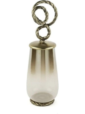 Mikasa Moor Beyaz Bronz Cam Halat Detaylı Obje 49X14CM