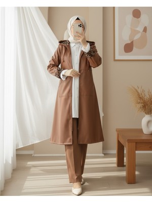 Modamorfo Fermuarlı Kolu Katlamalı Deri Kap  -Taba