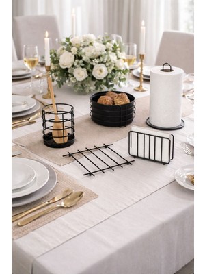 Feyza Design Pratik Sunum ve Ekmeklik Seti, 5'li, Şık ve Kullanışlı Tasarım