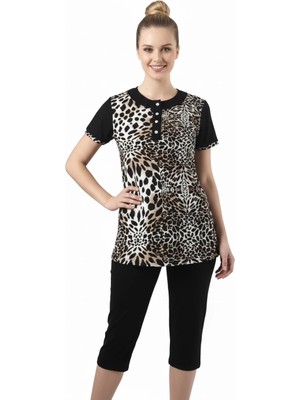 Liyuza Hmd Kadın Leopar Taytlı Takım 60018