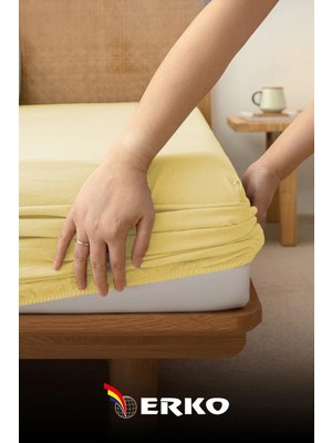 Erko Tekstil %100 Pamuklu Penye Lastikli Çarşaf | Tek Kişilik - Çift Kişilik - Battal Boy