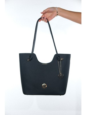 Luvi Lantaro Siyah Kadın Kol Çantası