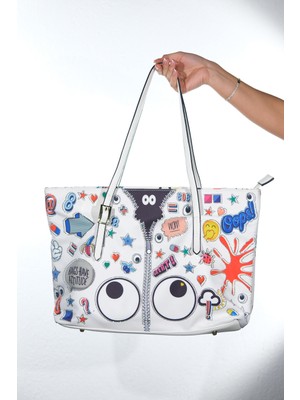 Luvi B35065 Beyaz Kadın Omuz Çantası