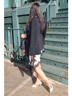 BMD Anita Dantelli Mini Elbise - Bej