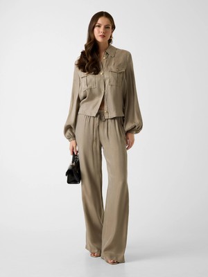 Guess Dalia Akışkan Jogger Kadın Yeşil Pantolon W6GB07W1781-G8CJ