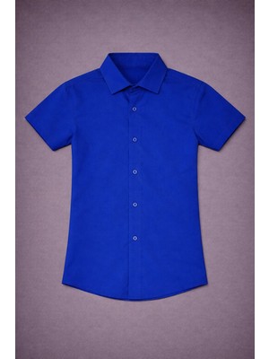 Dıgıl Kids Klasik Kısa Kol Dakron Kumaş Gömlek
