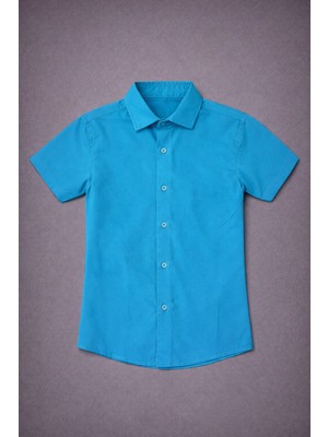 Dıgıl Kids Klasik Kısa Kol Dakron Kumaş Gömlek