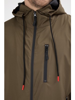 Tonny Black Erkek Kahve 3 Cepli Rüzgar ve Yağmura Dayanıklı Normal Kalıp Yağmurluk