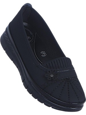 Wanetti 149 Atom Siyah Kadın Günlük Babet Ayakkabı