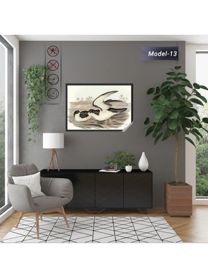 Akıllı Kağıt Statik Tutunma Özellikli Tablo - Poster Hayvan (Model-13)
