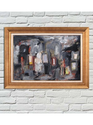 Giyense Altın Varaklı Çerçeveli Paspartulu Tablo BG654