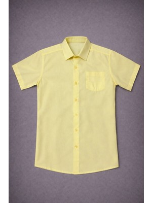 Dıgıl Kids Klasik Kısa Kol Dakron Kumaş Gömlek