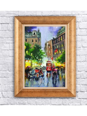 Giyense Altın Varaklı Çerçeveli Paspartulu Tablo BG910