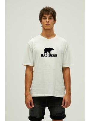 Bad Bear Muscle Basıc T-Shırt Erkek Beyaz