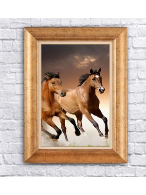 Giyense Altın Varaklı Çerçeveli Paspartulu Tablo BG971