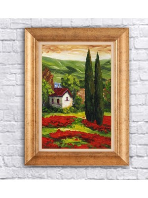 Giyense Altın Varaklı Çerçeveli Paspartulu Tablo BG1015