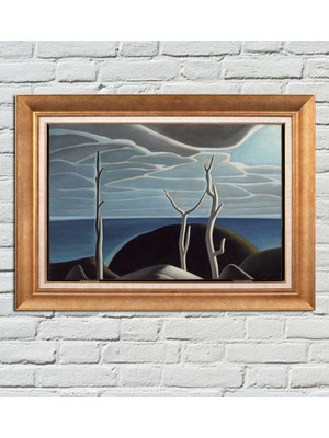 Giyense Altın Varaklı Çerçeveli Paspartulu Tablo BG671