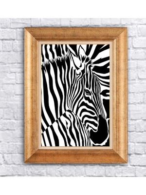 Giyense Altın Varaklı Çerçeveli Paspartulu Tablo BG949