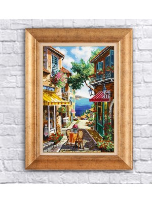 Giyense Altın Varaklı Çerçeveli Paspartulu Tablo BG1226