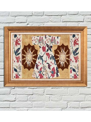 Giyense Altın Varaklı Çerçeveli Paspartulu Tablo BG1079